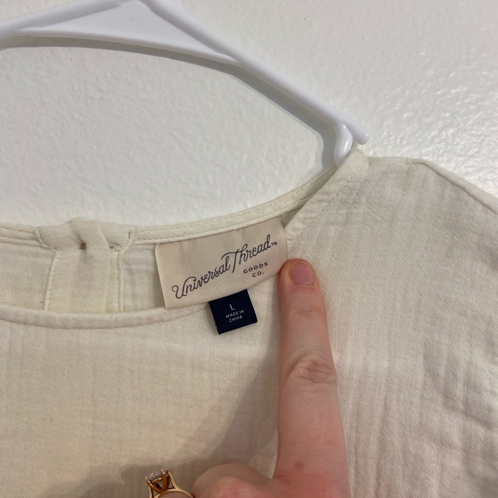 Cream Ruffle Shirt - Picture 2 of 3